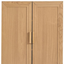 Load image into Gallery viewer, Wood Corner Accent Cabinet With Two Doors - Natural