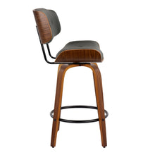 Load image into Gallery viewer, Lombardi - Mid-Century Modern Fixed Height Counter Stool With Swivel With Round Footrest (Set of 2)