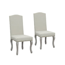Load image into Gallery viewer, Upholstered Fabric Dining Parsons Chairs (Set of 2) - Beige
