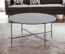 Load image into Gallery viewer, Modern Ceramic Round Coffee Table - Black