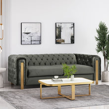 Load image into Gallery viewer, Comfy 3 Sofa With Tufted Back And Arm, Modern For Living Room - Gray