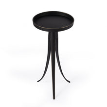 Load image into Gallery viewer, Distressed Aluminum Round End Table - Black