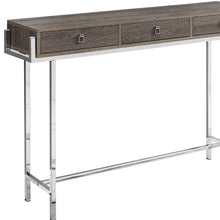 Load image into Gallery viewer, Console Table And Drawers - Taupe And Silver