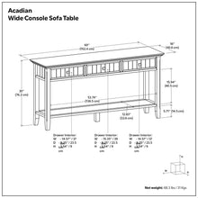 Load image into Gallery viewer, Acadian - Wide Console Sofa Table - Brunette Brown