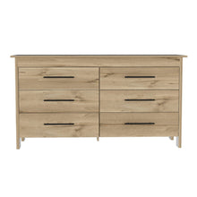 Load image into Gallery viewer, Four Drawer Double Dresser - Light Oak / White