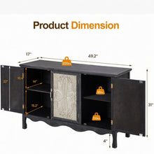 Load image into Gallery viewer, 3 Door Sideboard Buffet Cabinet With Storage - Black