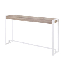 Load image into Gallery viewer, Sled Console Table - Gray Brown / White
