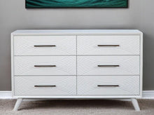 Load image into Gallery viewer, Solid Wood 6 Drawer Double Dresser - White
