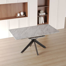 Load image into Gallery viewer, Modern Mid-Century Gray Dining Table Set With Extendable Design