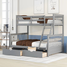 Load image into Gallery viewer, Bunk Bed With Ladders And 2 Storage Drawers