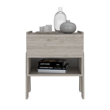 Load image into Gallery viewer, 18.8" x 15.7" x 21.8" One Drawer Faux Wood Nightstand - Gray