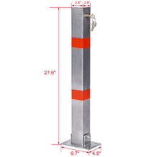 Load image into Gallery viewer, Square Parking Bollard Pole Barrier With Lock For Car Parking Protection And Home Garage Street Decor