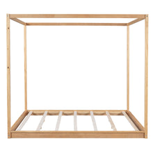 Load image into Gallery viewer, Wood Canopy Platform Bed With Support Legs And Airflow Slats