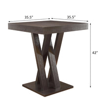 Load image into Gallery viewer, Double X Base Square Bar Table - Cappuccino