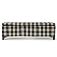Load image into Gallery viewer, Contemporary Storage Ottoman With Seating And Storage - Black