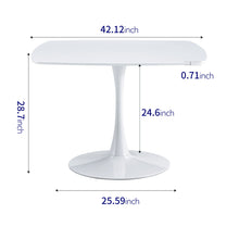 Load image into Gallery viewer, Table Mid-Century Dining Table For 4-6 People With Round Table Top, Pedestal Dining Table, End Table Leisure Coffee Table