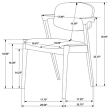 Load image into Gallery viewer, Modern Dining Chair And Zigzag Arm Design (Set of 2)