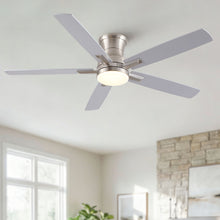 Load image into Gallery viewer, Mordern Flush Mount Ceiling Fan With Light And Remote Control