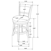 Load image into Gallery viewer, Swivel Stool With Swivel Base (Set of 2) - Black / Brown