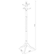 Load image into Gallery viewer, Coat Rack With Post Traditional Entryway Organizer With 6 Hooks - Brown