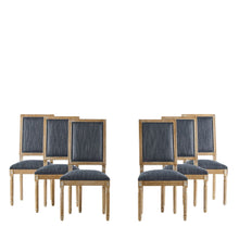 Load image into Gallery viewer, French Country Style Dining Chair With Upholstered Seating And Fluted Legs
