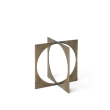 Load image into Gallery viewer, Burnished Circle Square Sculpture (392461) - Gold