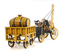 Load image into Gallery viewer, c1829 Rocket Steam Engine Model Sculpture - Yellow / Black
