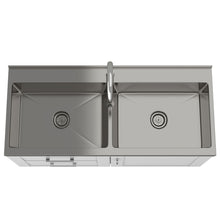 Load image into Gallery viewer, Shaker - Modern Wide Laundry Cabinet With Faucet And Sink - White