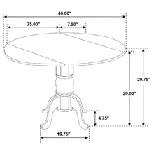 Load image into Gallery viewer, Round Dining Table With Drop Leaf Pedestal Base, Expandable Top - Natural