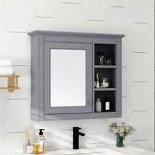 Load image into Gallery viewer, Wall Mounted Medicine Cabinet With Mirror And 3 Open Shelves