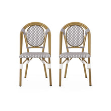 Load image into Gallery viewer, Outdoor Rattan And Aluminum French Bistro Chair Set