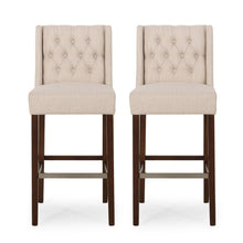 Load image into Gallery viewer, Solstara - Upholstered Dining Barstool With Button Tufted And Wing Back