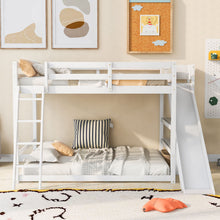 Load image into Gallery viewer, Bunk Bed With Ladder, Slide, And Shelves Pine Wood