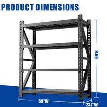 Load image into Gallery viewer, Heavy Duty 4 Shelf Garage Shelving Unit