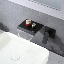 Load image into Gallery viewer, Wall Mount Bathtub Faucet With Waterfall Tub Spout And Single Handle Stainless Steel