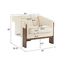 Load image into Gallery viewer, Sierra - Vintage Modern Accent Chair With Deep Cushions And Wide Armrests