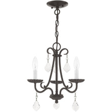 Load image into Gallery viewer, 15" Three Light Dimmable Chandelier With Shades - Bronze