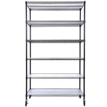 Load image into Gallery viewer, 6 Tier 6000Lbs Capacity Nsf Metal Shelf Wire Shelving Unit, Heavy Duty Adjustable Storage Rack With Wheels & Shelf Liners For Commercial Grade Utility Steel Storage Rack