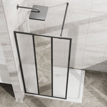 Load image into Gallery viewer, Shower Door With Center Mirror And Fluted Panels