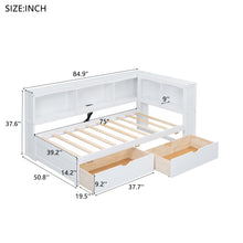 Load image into Gallery viewer, Daybed With 2 Storage Drawers, Storage Cabinets, USB Ports