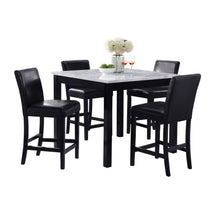 Load image into Gallery viewer, Modern 5 Piece Counter Height Dining Set With Tufted Nail Head Chairs
