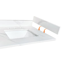 Load image into Gallery viewer, Side Splash With Backsplash For Bathroom Vanity Top - White