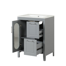 Load image into Gallery viewer, Modern Bathroom Vanity With Sink, Cabinet With 2 Drawers And Door, Adjustable Shelf