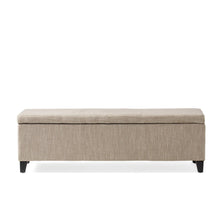 Load image into Gallery viewer, Glouster - Contemporary Storage Ottoman V2 With Upholstered Fabric - Sand