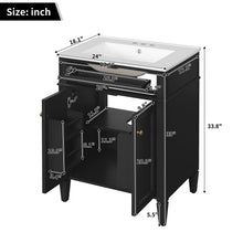 Load image into Gallery viewer, Bathroom Vanity With 2 Doors And Tip Out Drawer, Soft Closing Hinges