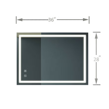 Load image into Gallery viewer, Bathroom Vanity Rectangle Mirror With Front Lighting, Anti Fog, Dimmable, Smart Memory Function