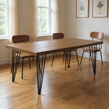 Load image into Gallery viewer, 63" Wood And Metal Dining Table - Brown