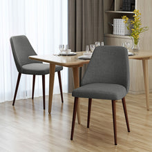 Load image into Gallery viewer, Modern Dining Chair With Iron Legs And Wood Finish