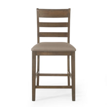 Load image into Gallery viewer, Farmhouse Upholstered Wood Counter Stools