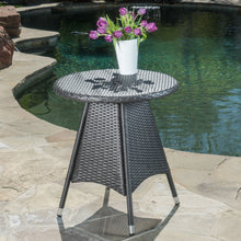 Load image into Gallery viewer, Outdoor Rattan Bistrotable With Surface Round - Gray
